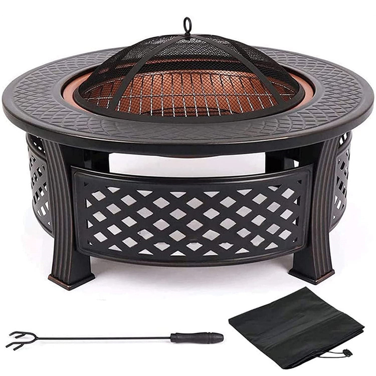 Сверхмощный сад на открытом воздухе 32 дюймов сталь круглый чайный столик для приготовления пищи гриль большой костра