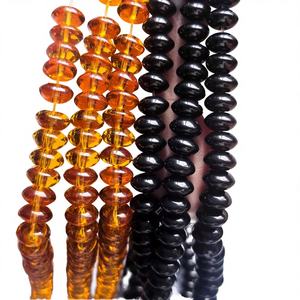 Perles Hx 8mm en verre cristal transparent, ambre, noir, couleur originale, rondelles intercalaires, en vrac, pour la fabrication de bijoux DIY et la décoration, troisième lot - Product Image 4