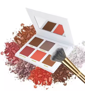 Paleta de Rubor Mineral de Alta Calidad, Mate, Altamente Pigmentado, Cruelty Free, ODM, Rosa, Negro, Blanco, Venta al Por Mayor, Marca Privada, 6 Colores - Product Image 4