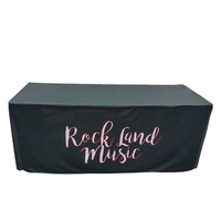 Nappe de table en spandex extensible 6FT imprimée sur mesure, accessoire d'affichage rectangulaire publicitaire pliable standard, nappe ajustée