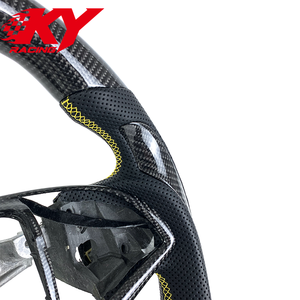 Volante deportivo de carreras personalizado en fibra de carbono y cuero negro, adecuado para Cadillac ATS ATS-V CTS CTS-V CT4 CT5 CT6 - Product Image 2