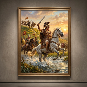 Reproduction d'art sur toile peinte à la main, personnalisée, Napoléon traversant les Alpes, Malmaison, peinture à l'huile, art mural pour la décoration d'hôtel - Product Image 4