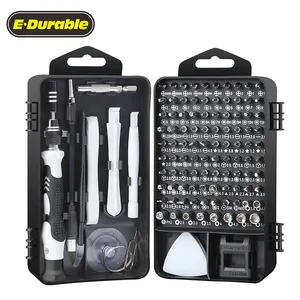E-durable 117 in 1DIY portable precision phone repair tools interchangeable screwdriver bits S2 Tool steel screwdriver set