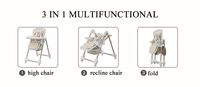 Nouvelle chaise haute pliable en plastique réglable pour bébés et enfants, vente en gros d'usine