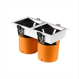 Хит продаж: Встраиваемые алюминиевые точечные светильники IP20, AC220V (±10%) 12W (2*12W), современные COB-светильники для гостиной, антибликовые - Product Image 1