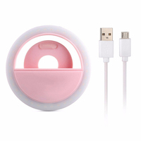 Lampe à selfie à anneau lumineux Vmax Led pour caméra de téléphone Lampe à pince portable Femmes Fille Nuit Obscurité Beauté Amélioration des lumières