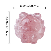 Vente en gros de pierres précieuses en vrac cristal fraise quartz bracelet à breloques design breloques sculpture renard pour bracelet fabrication de bijoux DIY