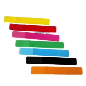 Colored Nylon Fastener Cable Tie Down Straps Reusable Cord Hook and Loop