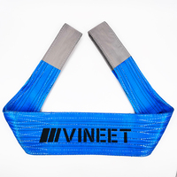 Yüksek Mukavemetli 8T Mavi Polyester 2 Katmanlı Düz Gözlü Webbing Askı 200mm 2-12m Özelleştirilebilir Kaldırma Arma Kayışı