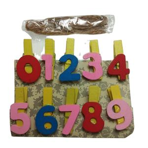 Pince en bois de noël de haute qualité bouleau pince à linge dessin animé letles imprimé pince en bois - Product Image 2