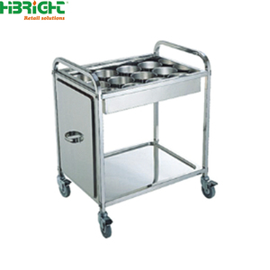 Heavy Duty Mobile Food <b>Warmer</b> Trolley Brushed Matt Stainless Steel 3 Layer Food Holding Display Trolley With Mobile Wheels - Product Image 6