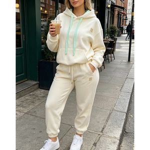 Conjunto de Ropa Casual para Mujer OEM/ODM, Estilo Urbano, Apto para Primavera y Otoño, Conjunto Holgado de 2 Piezas, Ropa de Moda - Product Image 1