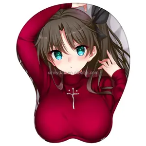 Custom Sexy Boob Kont Muismat Cartoon Anime Gepersonaliseerde Siliconen Muismat 3D Sexy Meisje Borst Wrist Rest Mouse Pad