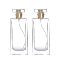 Vente en gros en vrac de flacons d'échantillons de parfum carrés transparents en cristal de 20 ml, 30 ml, 50 ml, 100 ml, même style que les grandes marques, commande minimum de 100 pièces