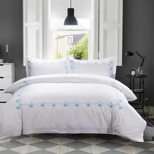 Marque privée 600 TC coton vente entière draps de lit couleur unie confortable et doux hôtel draps de luxe