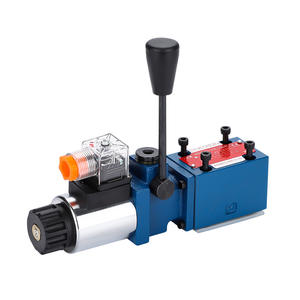 Vanne directionnelle hydraulique à solénoïde à quatre voies à trois positions 4WE6/10 24V Vanne à solénoïde à commande manuelle - Product Image 1