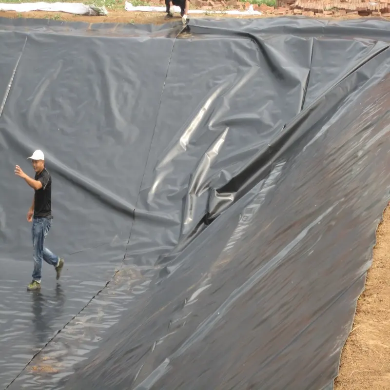 부직포 goetextil과 매립 및 바이오 가스 연못 상단 라이닝을위한 방수 지합성 칼리 라이너 geomembrane