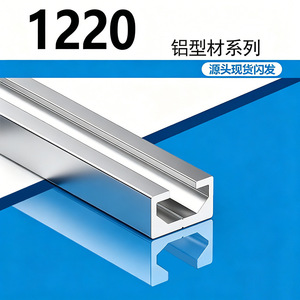European Standard 1220 Industrial Aluminum Profile U Shape 6063 Alloy Anodized Silver White For Automated Equipment Frame - Product Image 5