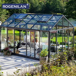 Véranda sur mesure en aluminium résistant à la pluie/au soleil pour jardins extérieurs avec double vitrage et jardins d'hiver - Product Image 1