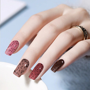 थोक 15 मिलीलीटर काले छिड़क ग्लिटर नाखून अर्ध-मिश्रित नाखून कला डाय डिजाइन गैर विषैले त्वरित सूखा आसानी से सूक शीर्ष कोट नाखून जेल - Product Image 6