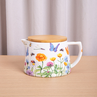 Pichet à eau en porcelaine d'os au design moderne de haute qualité avec tasses, petites tasses pour 4 personnes avec pot