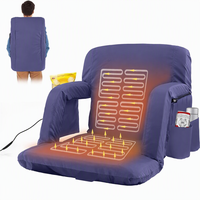 Coussin de siège de stade ultra compact et pliable avec dossier inclinable, chaise portable pour gradins, pour une utilisation en extérieur en toutes saisons