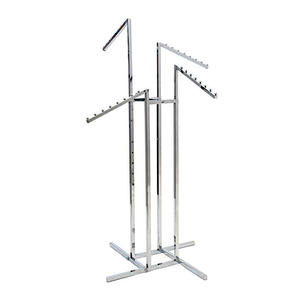 Kainice Heavy Duty Chrome 4 cách quần áo giá có thể điều chỉnh nghiêng Arms thương mại may mặc hiển thị cho các cửa hàng - Product Image 3