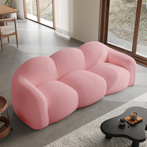 Sofá Nuvem Moderno de 3 Lugares ATUNUS America para Sala de Estar, Conjunto de Sofá Compacto Rosa, Venda Quente - Product Image 3