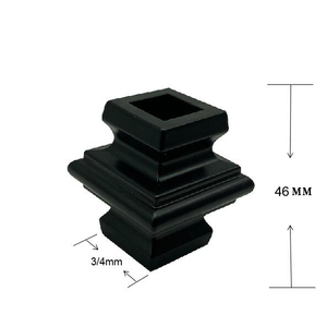 <span class=keywords><strong>Celia</strong></span> Collar de balaustre cuadrado de aleación de aluminio de 3/4 pulgadas para valla al aire libre Eco-Friendly 19mm Die Cast - Product Image 6