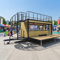 Remorque alimentaire mobile entièrement équipée pour la restauration commerciale, état neuf, pour restaurant, vente de café et restauration rapide