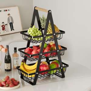 Portable Fruit Bowle for Kitchen Organizer <b>Storage</b> & Dining Room Fruits <b>Vegetable</b> Bread Snacks Household Countertop Fruit <b>Basket</b> - Product Image 5
