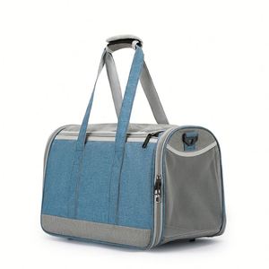 Dropshipping Small Foldable Breathable Lightweight Oxford <b>Pet</b> <b>Carrier</b> Portable Outdoor Style Handbag to Carry <b>Pets</b> on Travel - Product Image 1