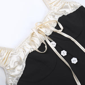 Vestido de Fiesta Sexy Y2K con Tirantes Cruzados, Vestido Corto Elegante sin Mangas con Volantes en el Dobladillo para Mujer, Vestido de Noche Tipo A 2547 - Product Image 5