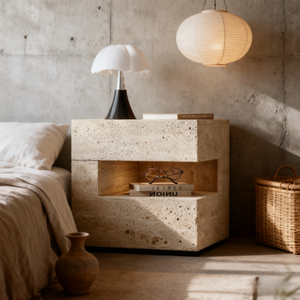 Cổ Pháp-Phong Cách Cổ Điển Tủ Đầu Giường Thời Trang Chiếu Sáng Phiên Bản Lưu Trữ Tủ Cho Phòng Ngủ - Product Image 5