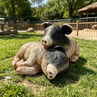 Figurines de cochon en résine peintes à la main, best-seller, à bas prix, modèle de décoration artisanale. Animal printanier tendance pour l'intérieur et l'extérieur