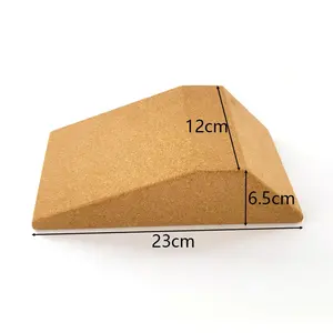 Customized Exercise Printed Logo Sustainable Shaped Anti-slip High Density Yoga Squat Block Wedge