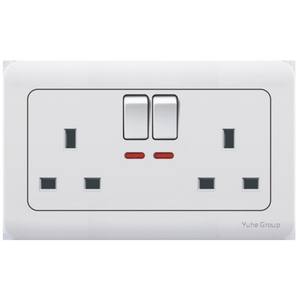 Prise murale britannique à trois trous pour salon et chambre, avec interrupteur USB, panneau de prise britannique, double interrupteur - Product Image 1