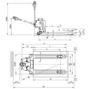 Transpaleta Eléctrica de 1.5 Toneladas, Totalmente Eléctrica, con Batería de Litio, Equipo de Manipulación para Almacenes - Product Image 4