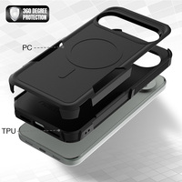 Étuis pour Google Pixel 10 Pro XL, protection antichoc, anti-traces de doigts, support magnétique, coque de téléphone portable semi-transparente givrée