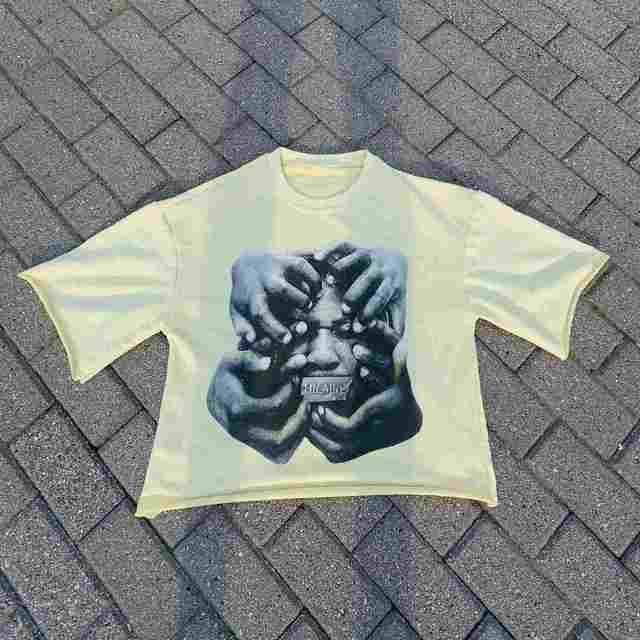 100% Cotton High Quality Knitted Fabric Custom Printed Men's Oversized Boxy Streetwear T-Shirt Streetwear Style