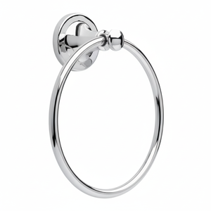 Chrome fini brillant mural Zinc porte-serviettes en forme d'anneau artisanat indien pour la décoration de salle de bain dans la maison ou les hôtels - Product Image 1
