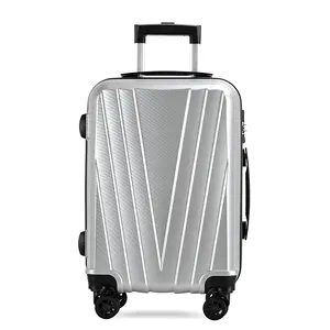 Оптовая продажа, дорожная сумка для переноски багажа, 20 дюймов, чемодан из ABS, чемодан, Жесткая алюминиевая тележка