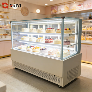 Vitrina Refrigerada Comercial de Acero Inoxidable para Pasteles, con Puerta de Vidrio y Estantes Ajustables, para Cafeterías y Supermercados - Product Image 1