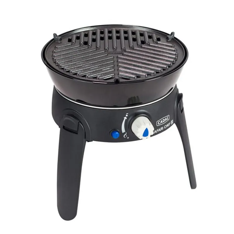 Barbecue a gas all-in-one di lusso con una grande superficie di cottura di 46 cm la potente griglia per barbecue a gas con bruciatore in acciaio inossidabile