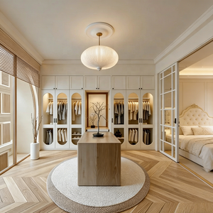 Armoire moderne blanche personnalisée <span class=keywords><strong>avec</strong></span> serrure et <span class=keywords><strong>de</strong></span> nombreux tiroirs pour la chambre <span class=keywords><strong>à</strong></span> coucher et la vestiaire, solution <span class=keywords><strong>de</strong></span> rangement pour la maison contemporaine - Product Image 2