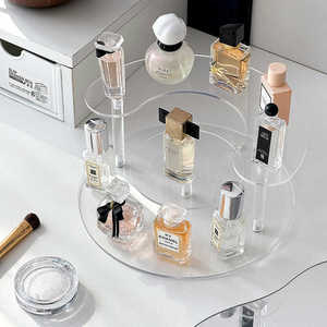 Présentoir de Cosmétiques en Acrylique Sur Mesure, Présentoir Rond de Comptoir en Acrylique pour Rouge à Lèvres et Pinceaux de Maquillage pour Magasins de Détail - Product Image 4