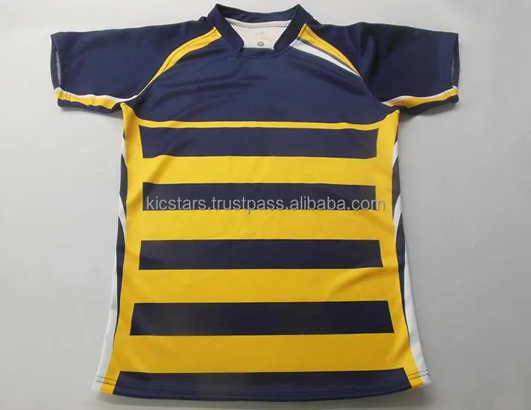 Groothandel Custom 100% Polyester Cool Sublimatie Print Rugby Jersey Sportkleding Rugby Voetbal Kleding