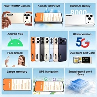 2026 Grosir Pabrik SPARK 40 TECON 16G/22g+1TB/2TB Android 16 Terbaru 7.3 Inci Global 5G LTE Band Al Memori Besar Tersedia