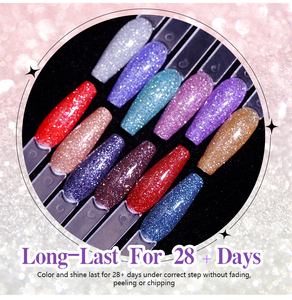 Vernis à ongles gel UV 7,3 ml, effet laser disco coloré, paillettes réfléchissantes, fournisseur de vernis à ongles gel UV, semi-permanent - Product Image 6