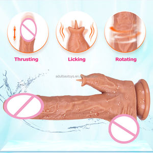Vibratore per coniglio da 9 pollici donna Vagina G-Spot capezzolo stimolatore per clitoride Dildo rotante telescopico con spinta in <span class=keywords><strong>Silicone</strong></span> - Product Image 3